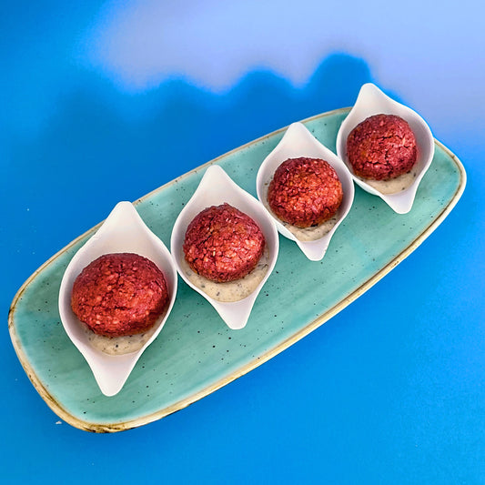 Beetroot Falafels in Za'atar Aioli