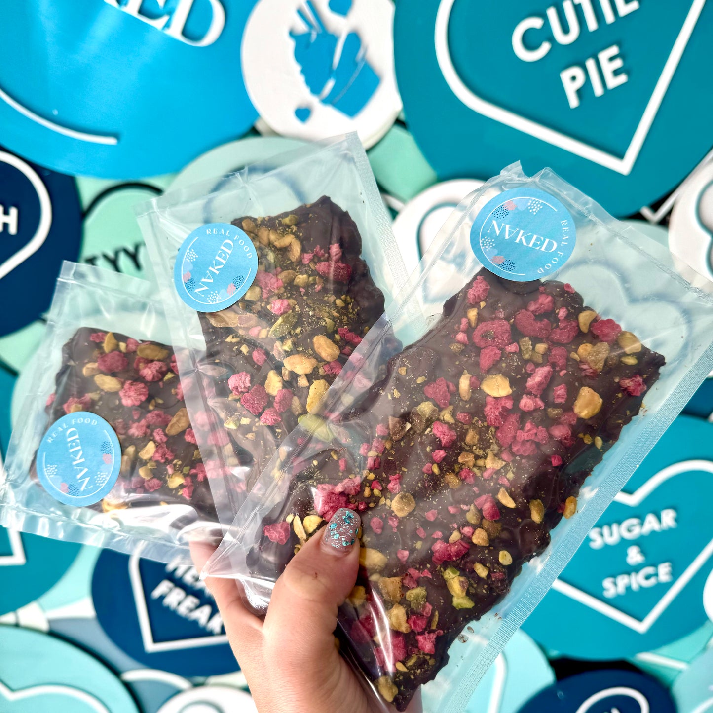 Belgian Dark Chocolate Bar with Raspberry & Pistachio