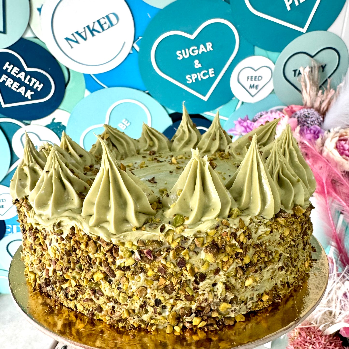 Pistachio & Belgian Chocolate Fudge Cake