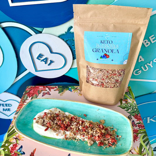 Keto Strawberry & Blueberry Granola