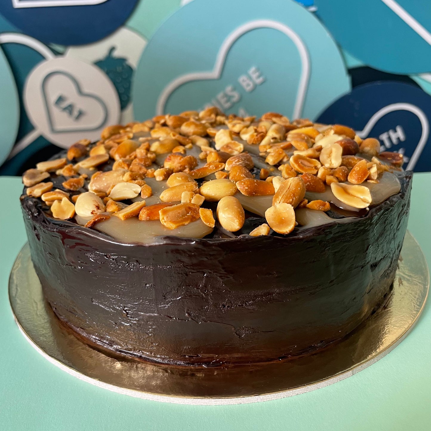 Peanut, Caramel & Chocolate Cake