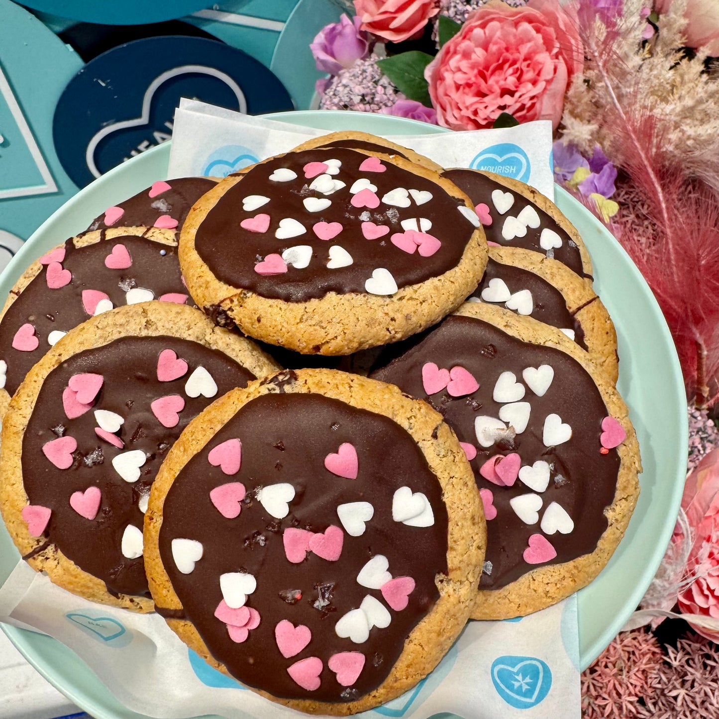 Belgian Chocolate Valentine's Day Cookies