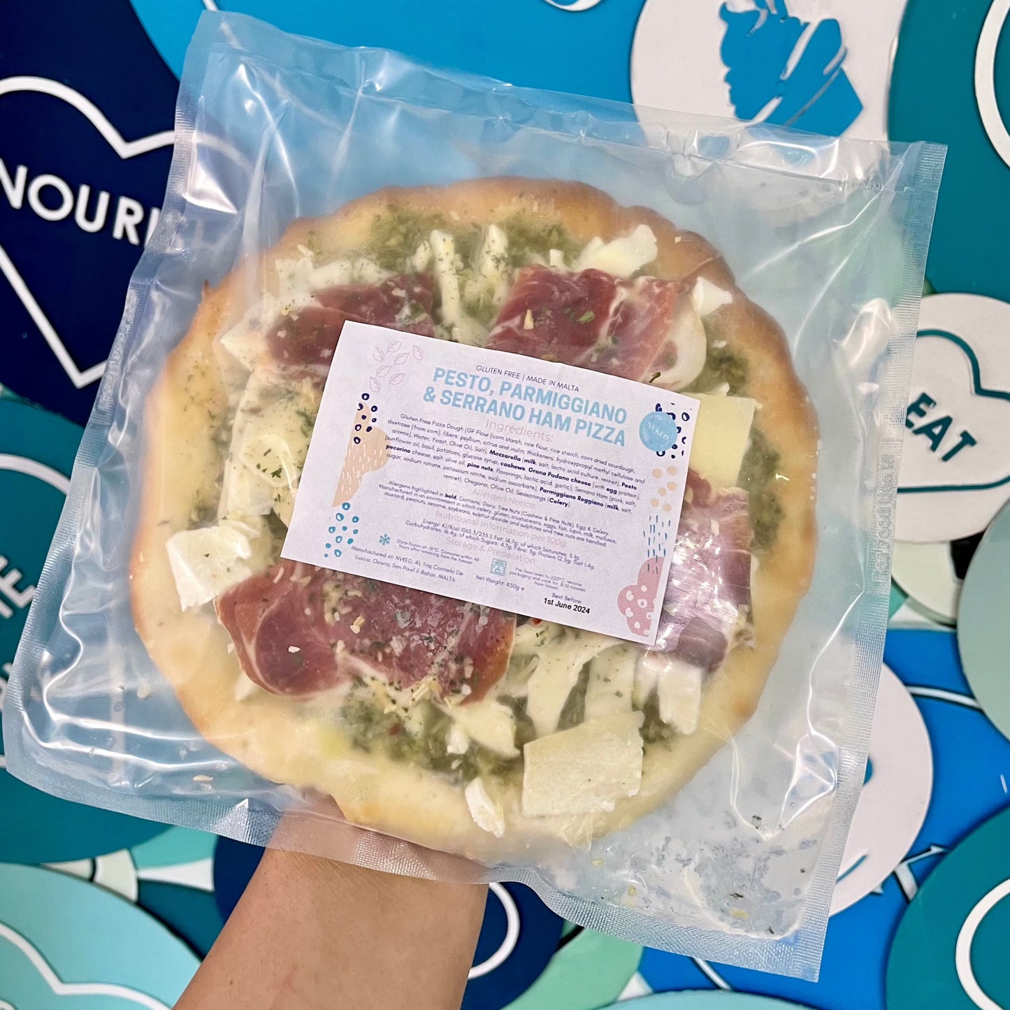 Pesto, Parmiggiano & Serrano Ham SlimPizza