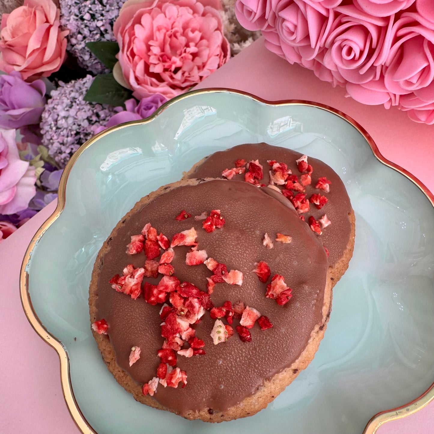 Keto Double Chocolate & Strawberry Cookies