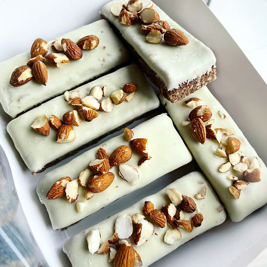 Vegan White Chocolate Almond Twix Bar