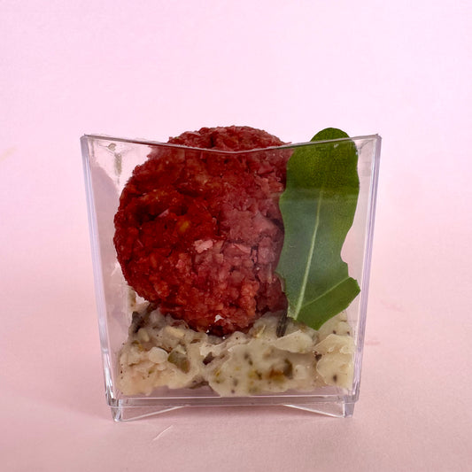 Beetroot Falafel on Za'atar & Bean Pate