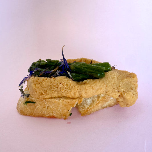 Smoked Paprika Hummus Crostina