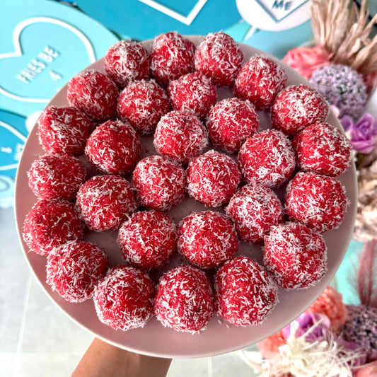 Keto Strawberry Coconut Truffles