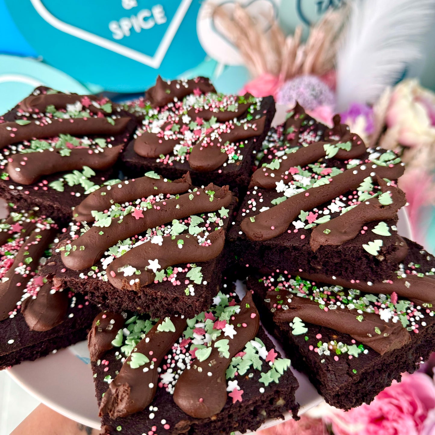 Christmassy Baci Brownies