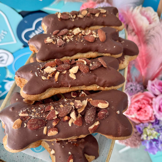 Sugar-free November Bones coated in Belgian chocolate by NVKED Malta